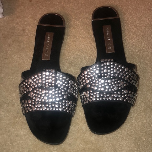 zara studded sandals
